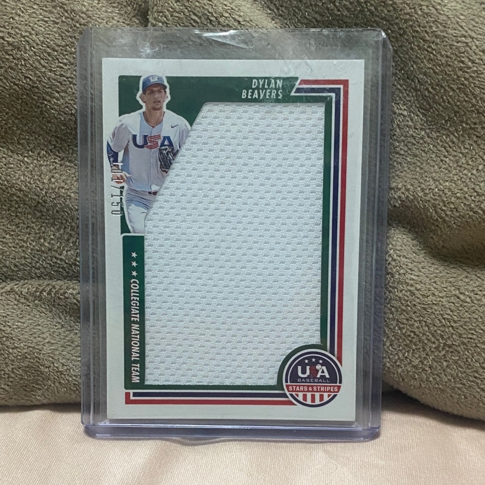 2022 Panini USA Baseball Stars And Stripes Dylan Beavers Jumbo Patch /150!!